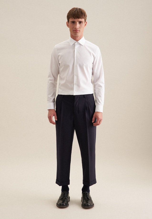 Shaped Business shirt Uni in White |  Seidensticker Onlineshop