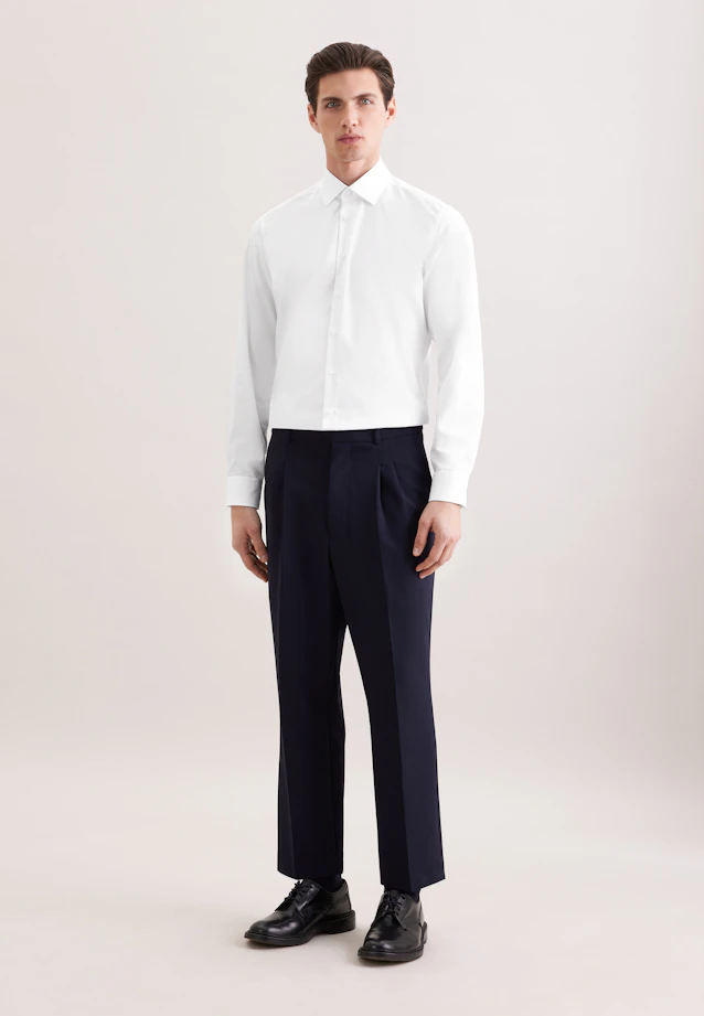Shaped Business shirt Uni in White |  Seidensticker Onlineshop