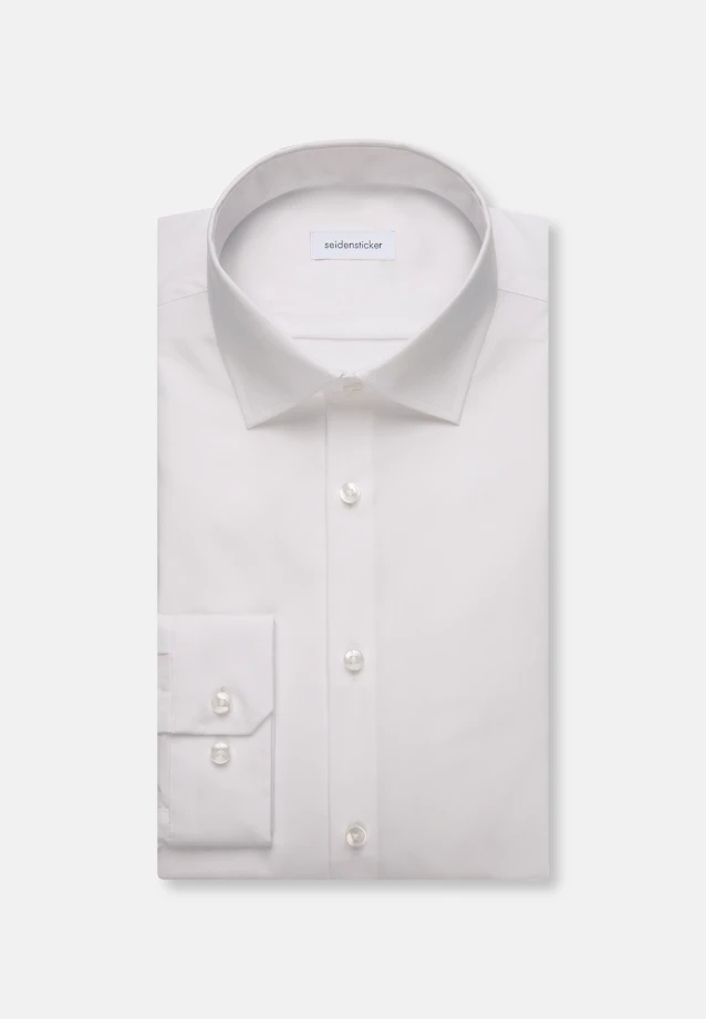 Shaped Business Hemd Uni in Weiß |  Seidensticker Onlineshop