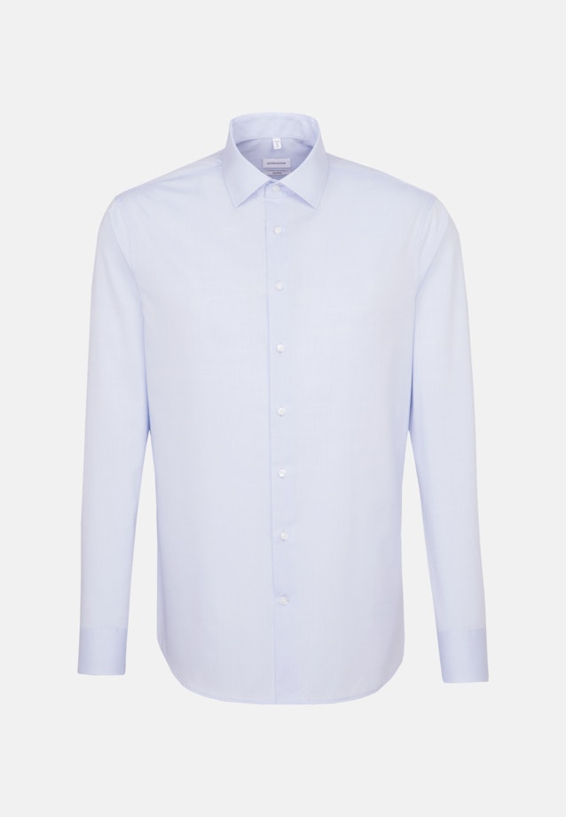 Non-iron Poplin Business Shirt in Shaped with Kent-Collar in Medium Blue |  Seidensticker Onlineshop