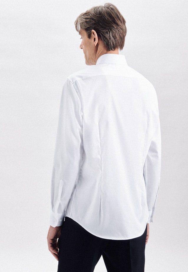 Non-iron Twill Business Shirt in Shaped with Kent-Collar in White | Seidensticker Onlineshop
