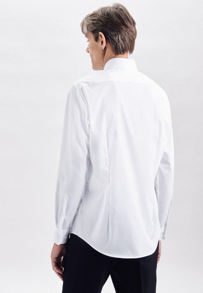 Non-iron Twill Business Shirt in Shaped with Kent-Collar in White | Seidensticker online shop