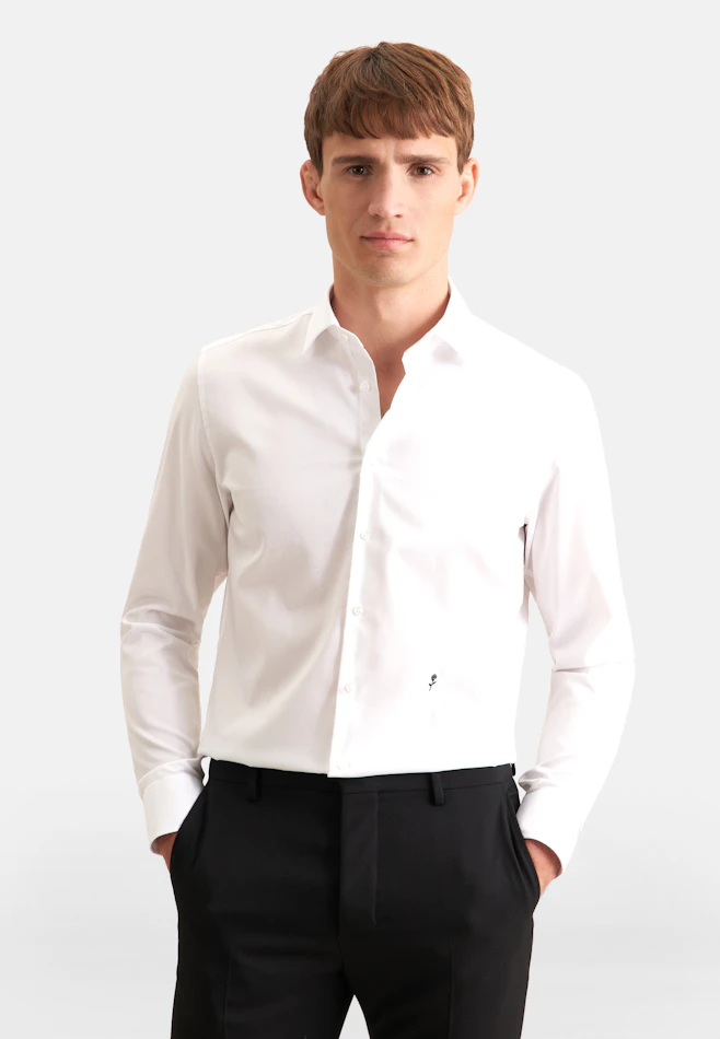 Shaped Business shirt Uni in White | Seidensticker online shop