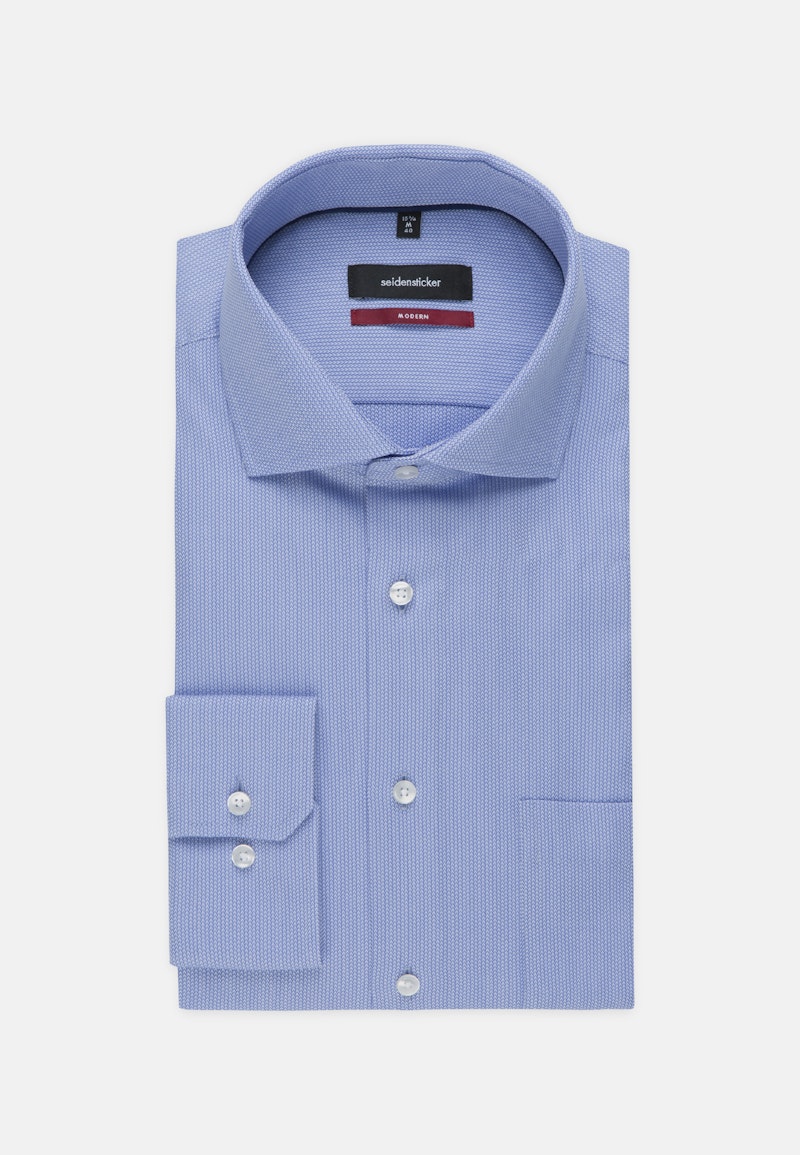 Easy-iron Structure Business Shirt in Regular with Kent-Collar