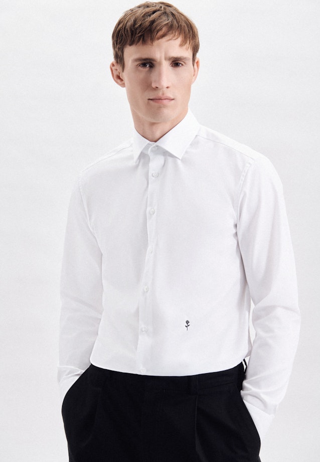 Regular Business Hemd Uni in Weiß |  Seidensticker Onlineshop