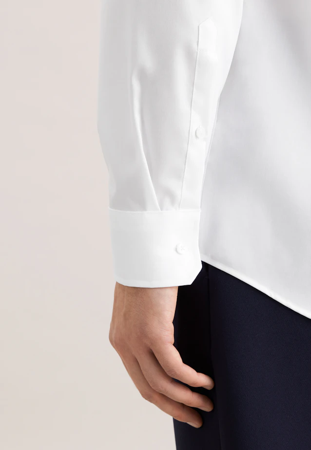 Regular Chemise d'affaires Uni in Blanc |  Seidensticker Onlineshop