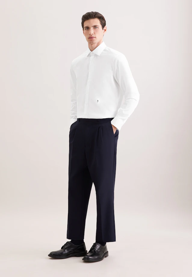 Regular Chemise d'affaires Uni in Blanc |  Seidensticker Onlineshop