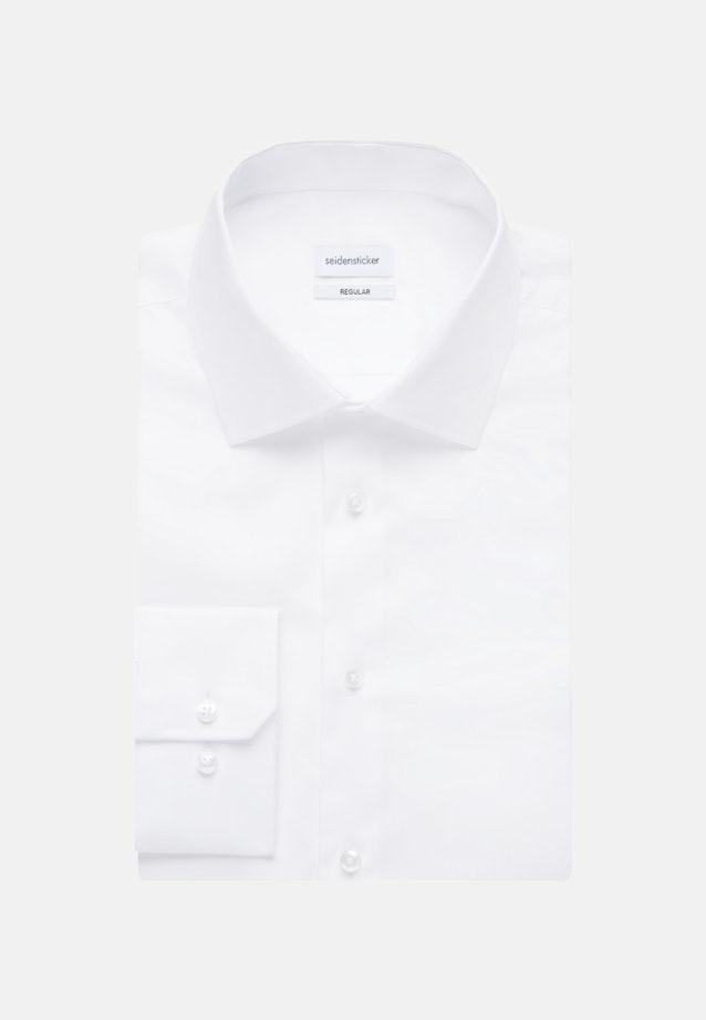 Chemise Business Regular Twill (sergé) Col Kent in Blanc |  Seidensticker Onlineshop