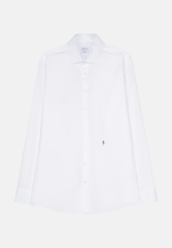 Chemise Business Regular Twill (sergé) Col Kent in Blanc |  Seidensticker Onlineshop