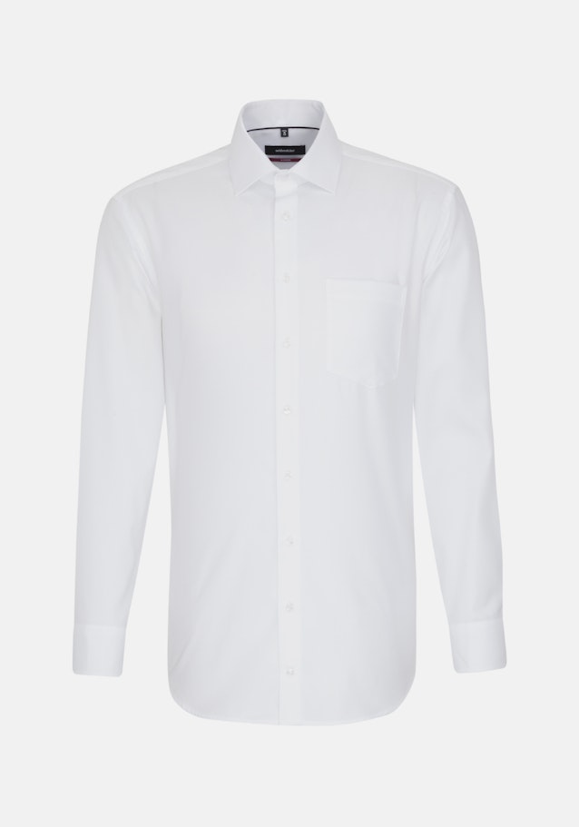 Chemise Business Regular Structuré Col Kent in Blanc |  Seidensticker Onlineshop