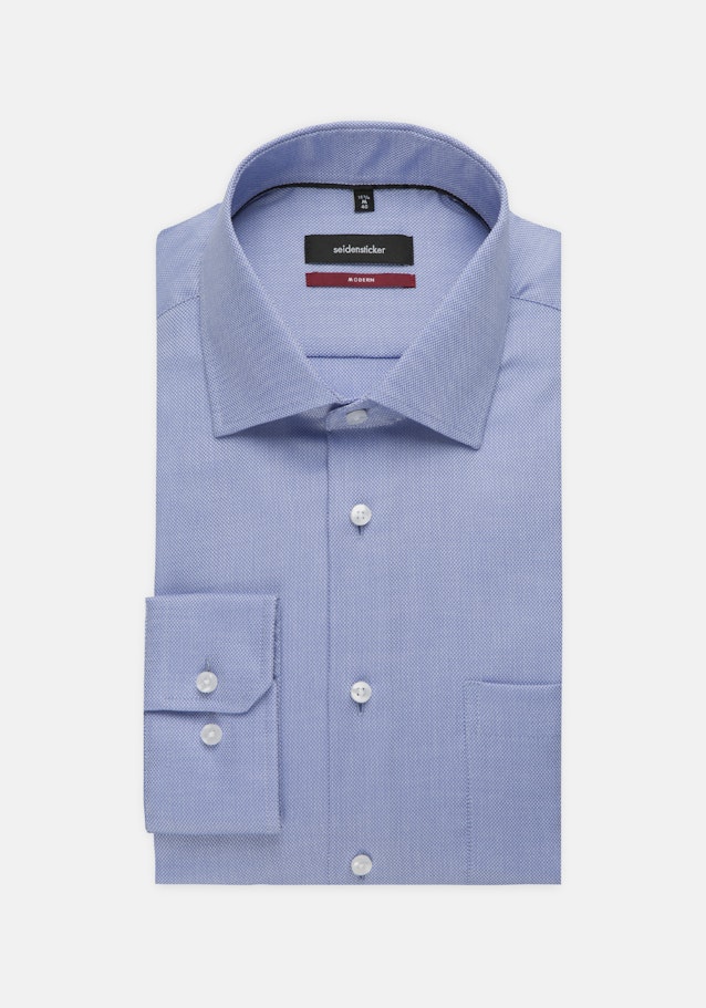 Chemise Business Regular Structuré Col Kent in Bleu Clair |  Seidensticker Onlineshop