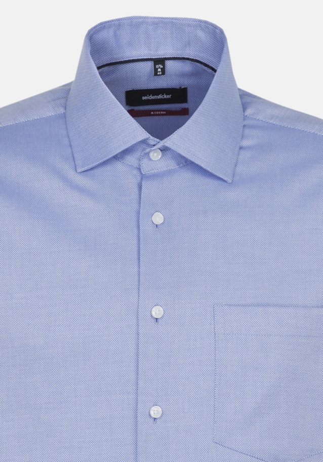 Chemise Business Regular Structuré Col Kent in Bleu Clair |  Seidensticker Onlineshop