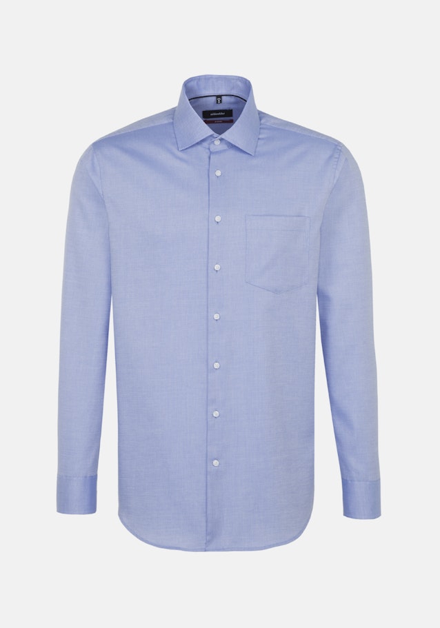 Chemise Business Regular Structuré Col Kent in Bleu Clair |  Seidensticker Onlineshop