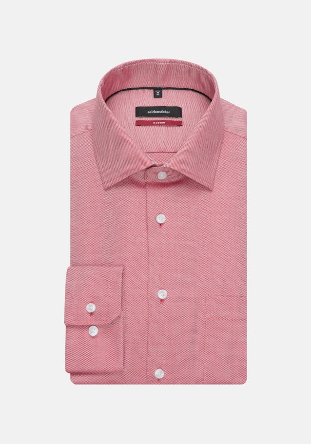 Chemise Business Regular Structuré Col Kent in Rouge |  Seidensticker Onlineshop