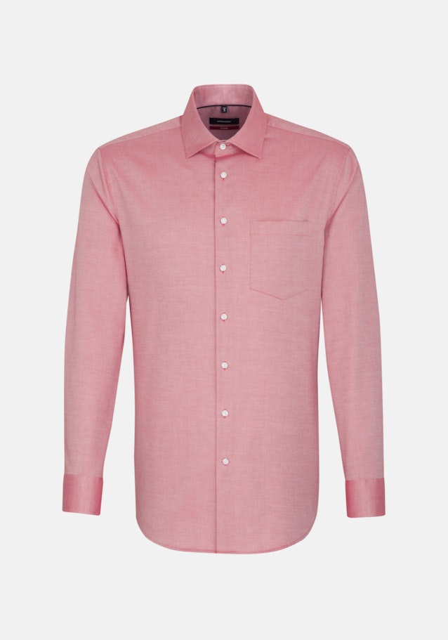 Chemise Business Regular Structuré Col Kent in Rouge |  Seidensticker Onlineshop