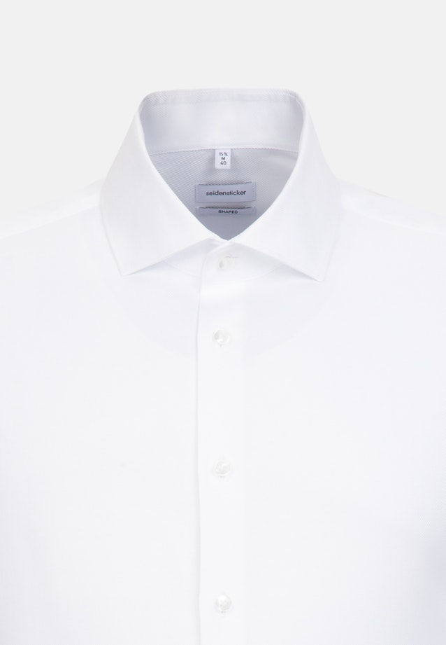 Easy-iron Twill Business Shirt in Shaped with Kent-Collar in White |  Seidensticker Onlineshop