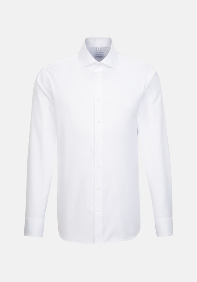 Easy-iron Twill Business overhemd in Shaped with Kentkraag in Wit |  Seidensticker Onlineshop