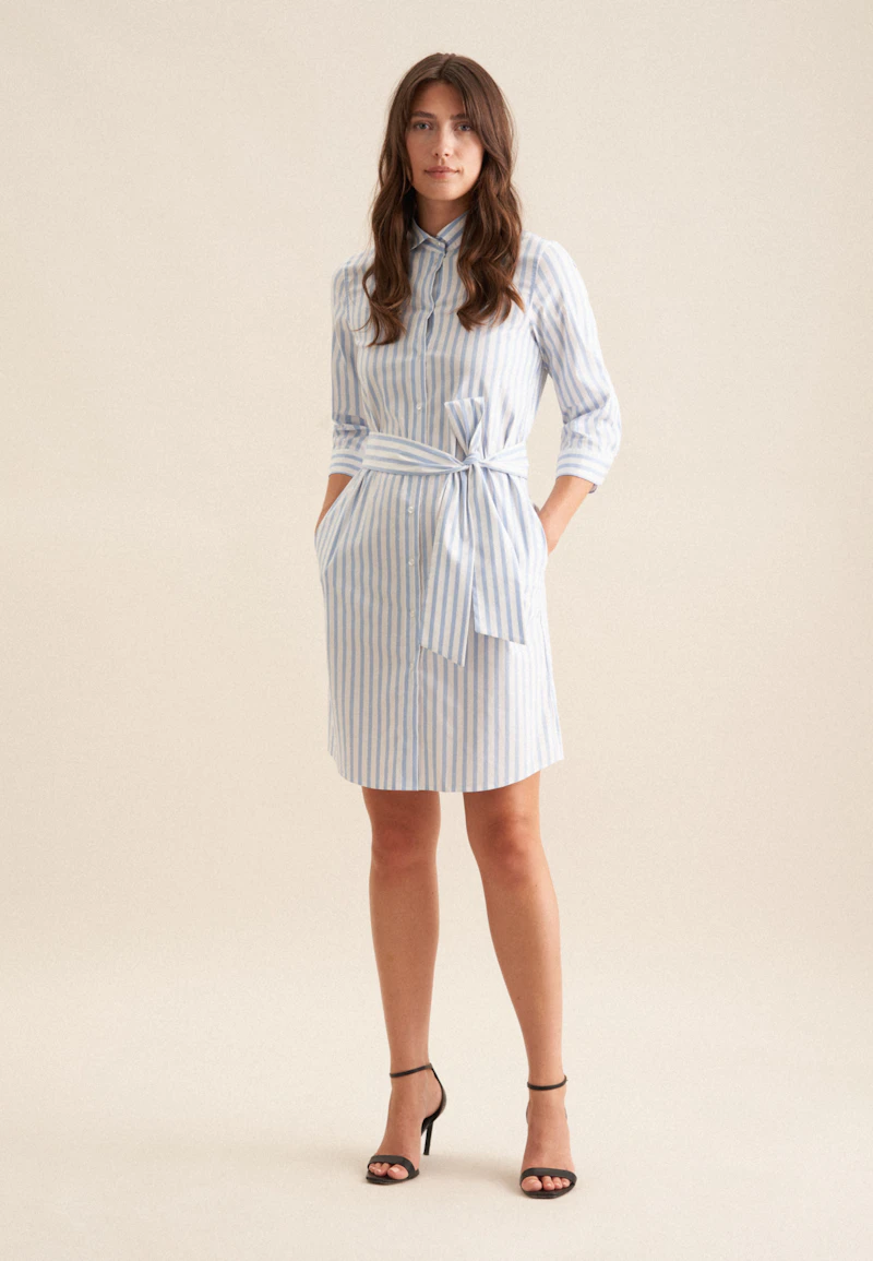 Shirt dress with stretch regular fit