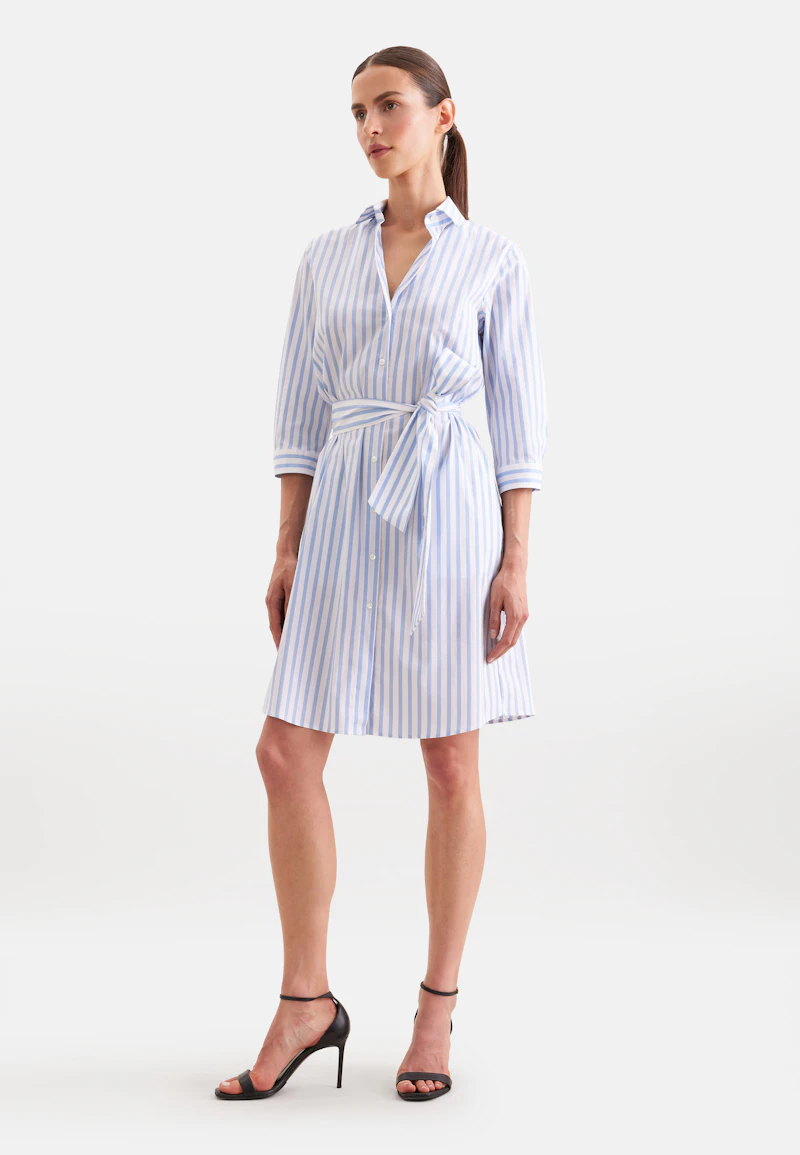 Shirt dress with stretch regular fit