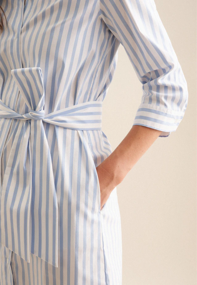 Shirt dress with stretch regular fit in Light Blue |  Seidensticker Onlineshop