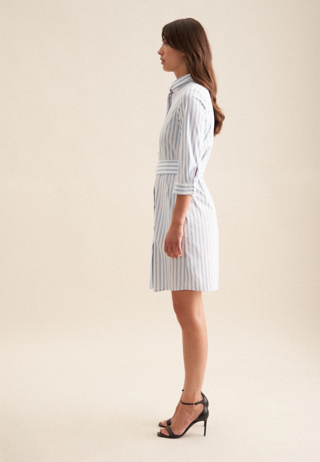 Hemdblusenkleid mit Stretchanteil regular fit in Hellblau |  Seidensticker Onlineshop