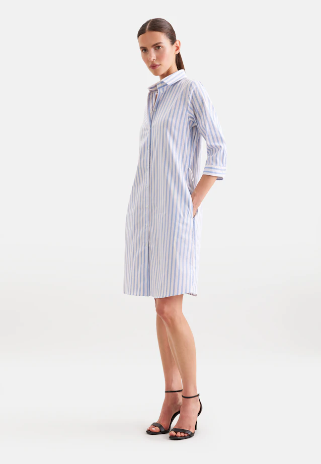 Shirt dress with stretch regular fit in Light Blue |  Seidensticker Onlineshop