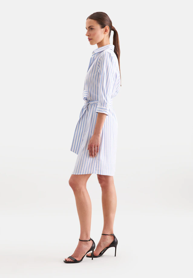 Shirt dress with stretch regular fit in Light Blue |  Seidensticker Onlineshop