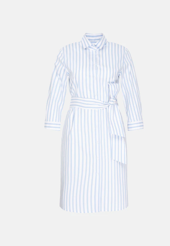 Shirt dress with stretch regular fit in Light Blue |  Seidensticker Onlineshop