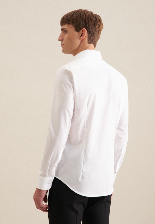 Bügelfreies Twill Business Hemd in Slim mit Kentkragen in Weiß | Seidensticker Onlineshop