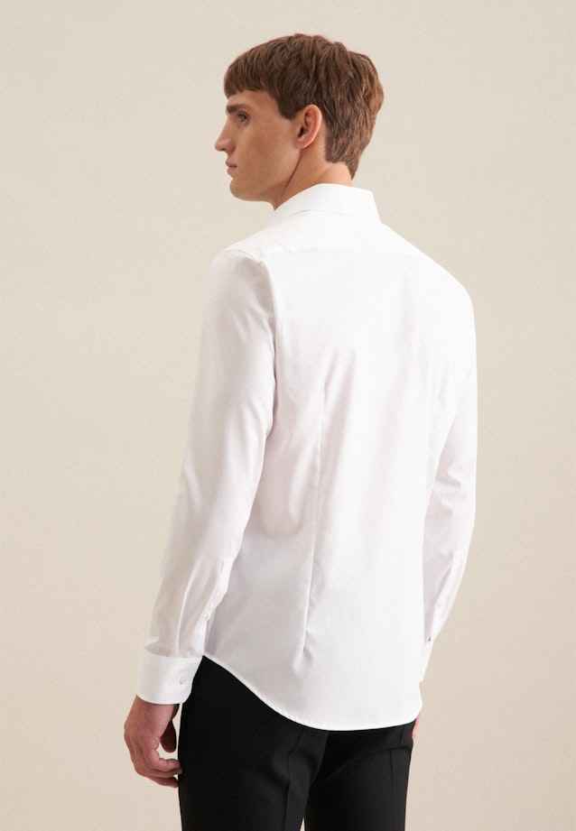 Non-iron Twill Business Shirt in Slim with Kent-Collar in White |  Seidensticker Onlineshop