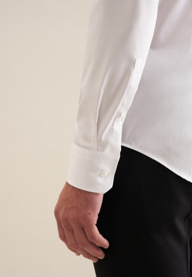 Non-iron Twill Business Shirt in Slim with Kent-Collar in White |  Seidensticker Onlineshop