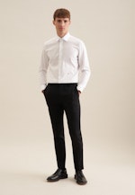 Non-iron Twill Business Shirt in Slim with Kent-Collar in White |  Seidensticker Onlineshop