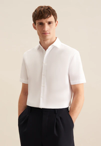 Shaped Business shirt Uni in White |  Seidensticker Onlineshop