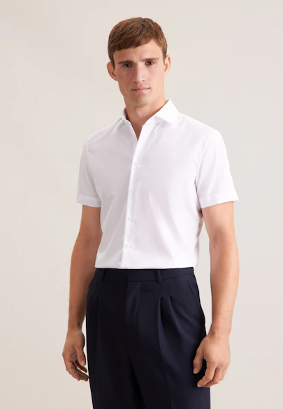 Shaped Business shirt Uni in White |  Seidensticker Onlineshop