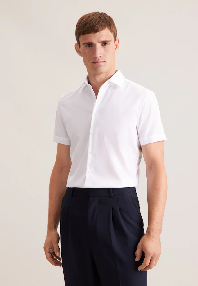 Shaped Business shirt Uni in White |  Seidensticker Onlineshop