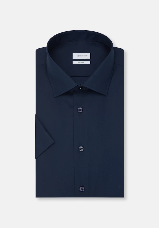 Shaped Business shirt Uni in Dark Blue | Seidensticker online shop