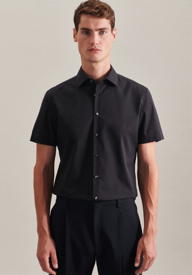 Shaped Chemise d'affaires Uni in Noir | Seidensticker Onlineshop