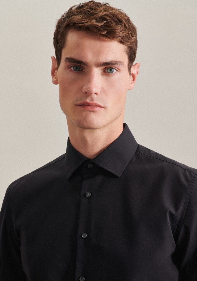Shaped Chemise d'affaires Uni in Noir | Seidensticker Onlineshop