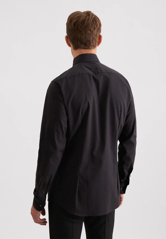 Shaped Business Hemd Uni in Schwarz | Seidensticker Onlineshop
