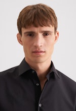 Shaped Business Hemd Uni in Schwarz |  Seidensticker Onlineshop