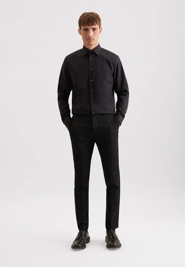 Shaped Chemise d'affaires Uni in Noir |  Seidensticker Onlineshop