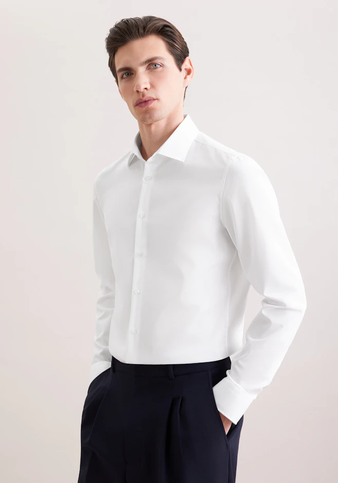 Shaped Business Hemd Uni in Weiß | Seidensticker Onlineshop