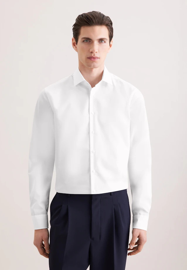 Shaped Business shirt Uni in White |  Seidensticker Onlineshop