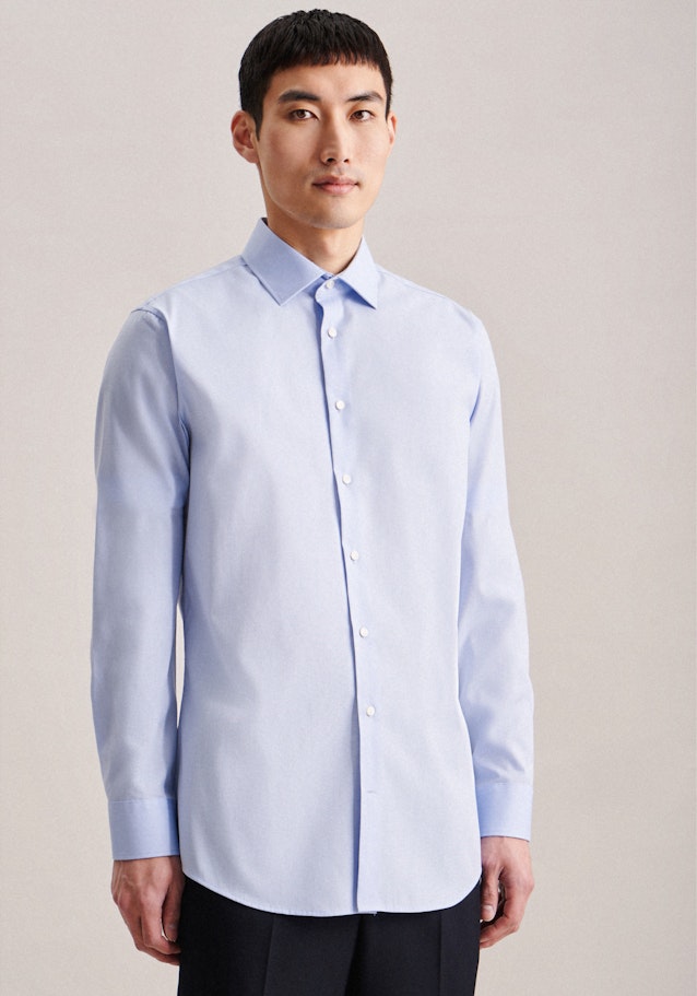 Shaped Chemise d'affaires Uni in Bleu Clair | Seidensticker Onlineshop