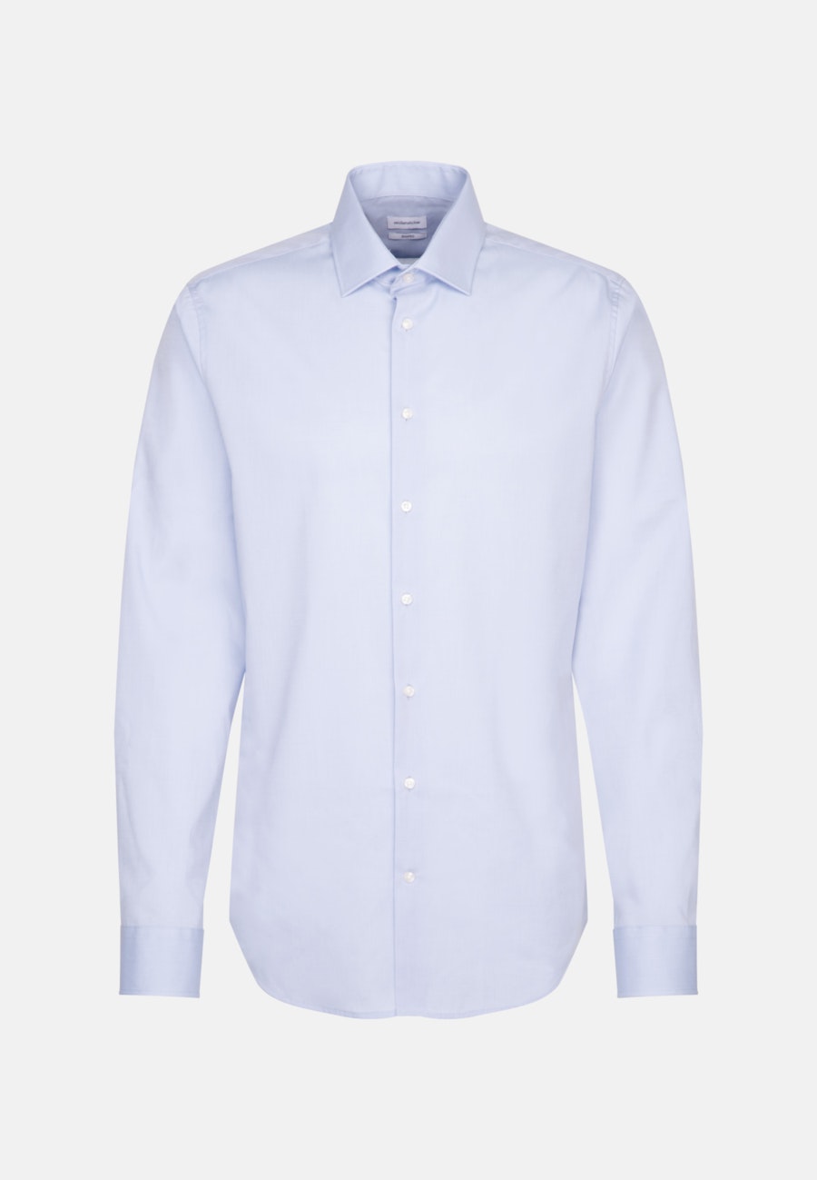 Bügelfreies Popeline Business Hemd in Shaped mit Kentkragen und extra langem Arm in Hellblau |  Seidensticker Onlineshop