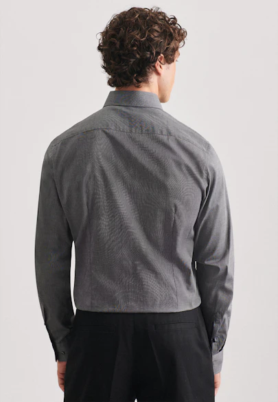 Shaped Business Hemd Uni in Grau |  Seidensticker Onlineshop