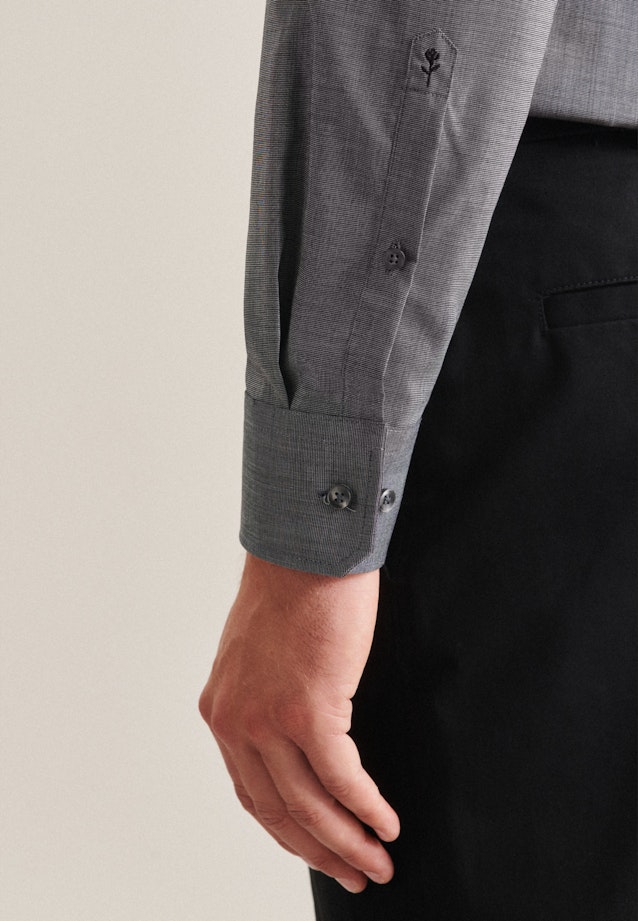 Shaped Business Hemd Uni in Grau |  Seidensticker Onlineshop