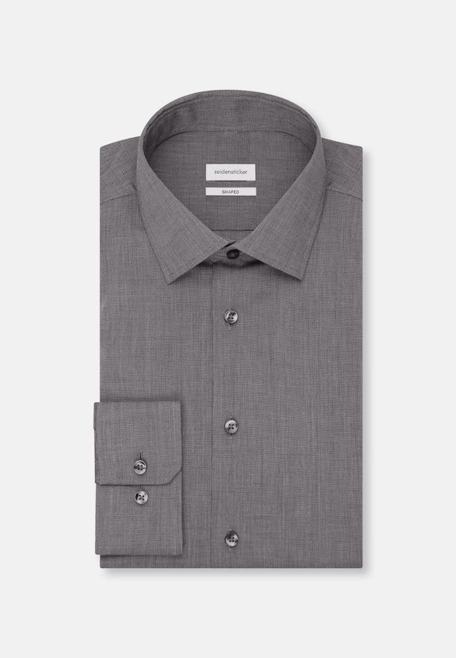 Shaped Business Hemd Uni in Grau | Seidensticker Onlineshop