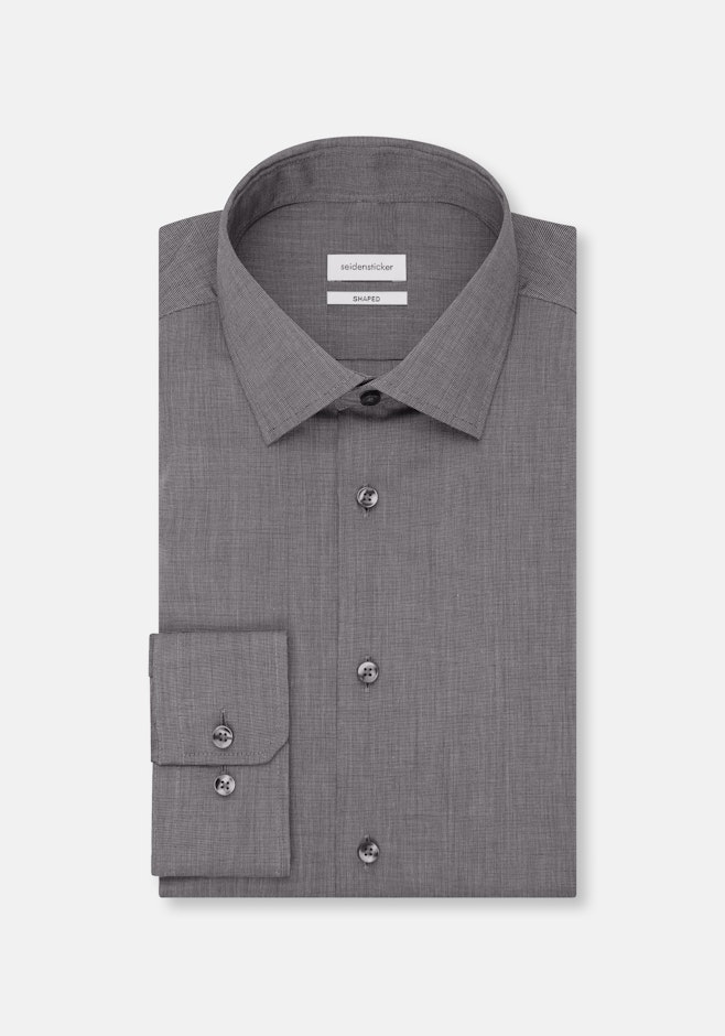 Shaped Chemise d'affaires Uni dans Gris | Boutique en ligne Seidensticker
