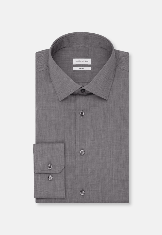 Shaped Business Hemd Uni in Grau |  Seidensticker Onlineshop